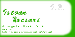 istvan mocsari business card