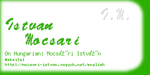 istvan mocsari business card